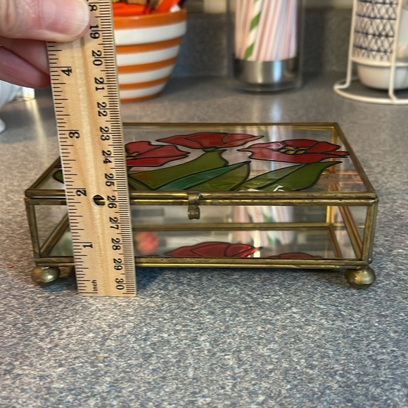 Vintage Stained Glass Trinket Box - Picture 5 of 8